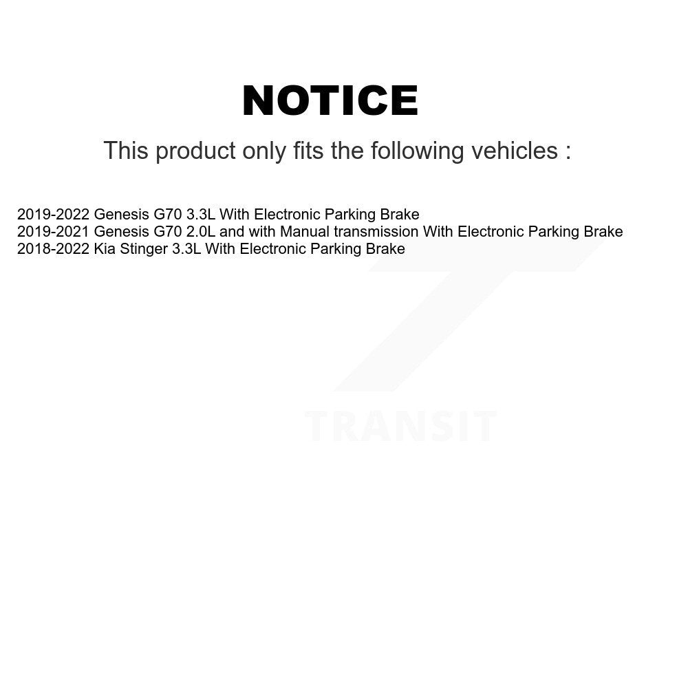 Ceramic Brake Pads And Parking Shoes Front Rear Kit For Kia Stinger Genesis G70