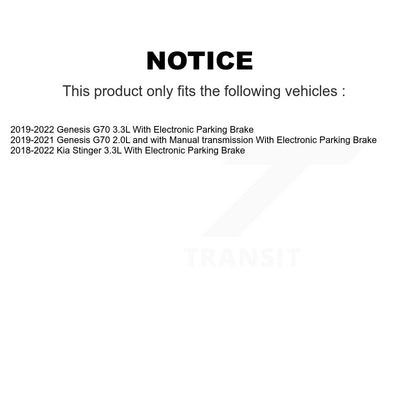 Ceramic Brake Pads And Parking Shoes Front Rear Kit For Kia Stinger Genesis G70