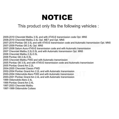 CV Axle Shaft Front Kit For Chevrolet Malibu Pontiac G6 Grand Am Oldsmobile Aura