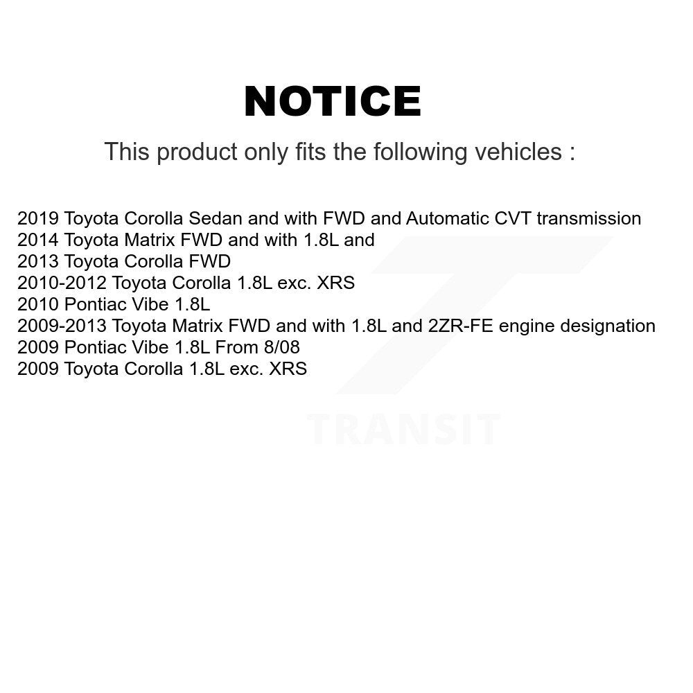 CV Axle Drive Shaft Assembly Front Kit For Toyota Corolla Matrix Pontiac Vibe