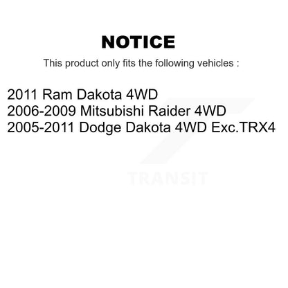 CV Axle Drive Shaft Front Kit For Dakota Dodge Ram Mitsubishi Raider 4WD