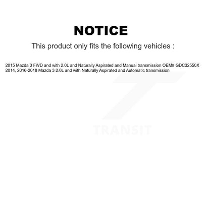CV Axle Drive Shaft Complete Assembly Front Kit For Mazda 3