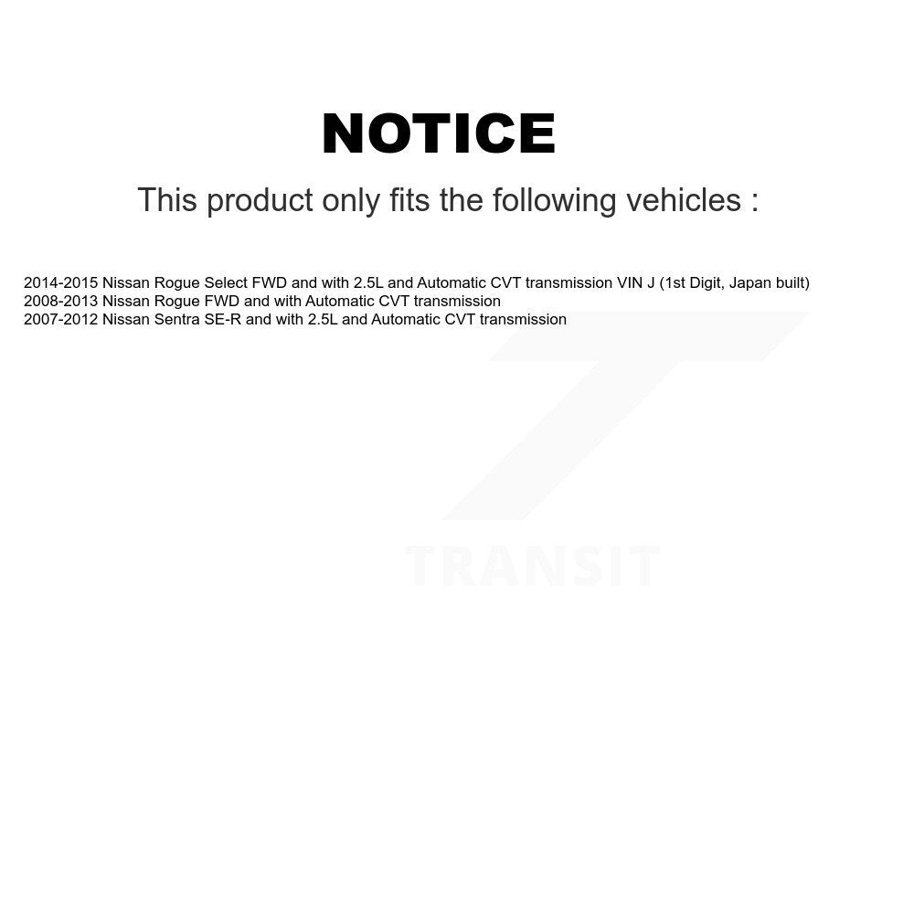 CV Axle Drive Shaft Complete Assembly Front Kit For Nissan Rogue Sentra Select