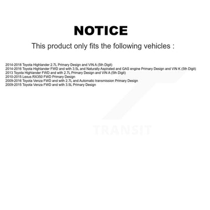 CV Axle Drive Shaft Assembly Front Kit For Toyota Highlander Venza Lexus RX350