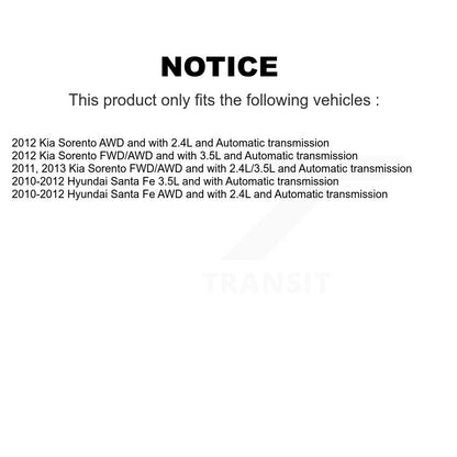 CV Axle Drive Shaft Complete Assembly Front Kit For Hyundai Santa Fe Kia Sorento
