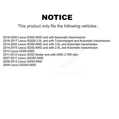 CV Axle Drive Shaft Front Kit For Lexus IS250 IS300 IS350 GS350 GS300 IS200t