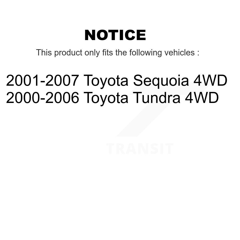 CV Axle Drive Shaft Complete Assembly Front Kit For Toyota Tundra Sequoia 4WD