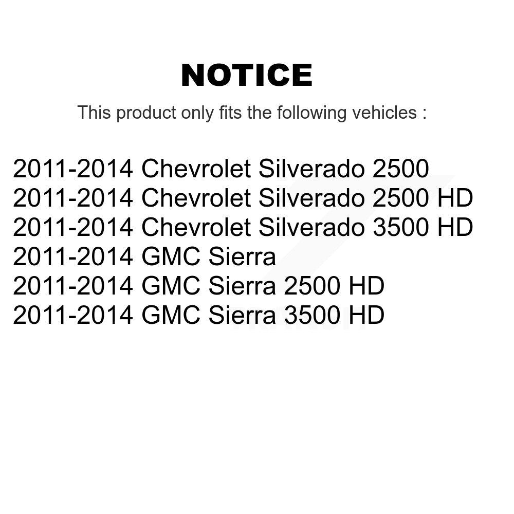 CV Axle Drive Shaft Front Kit For GMC Chevrolet Sierra 2500 HD Silverado 3500