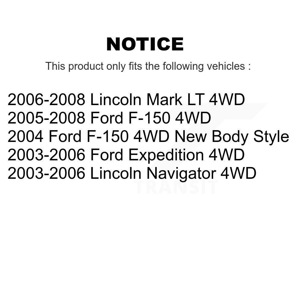 CV Axle Shaft Front Kit For Ford F-150 Lincoln Expedition Mark LT Navigator 4WD