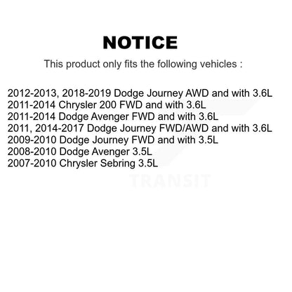 CV Axle Drive Shaft Front Kit For Dodge Journey Chrysler 200 Avenger Sebring