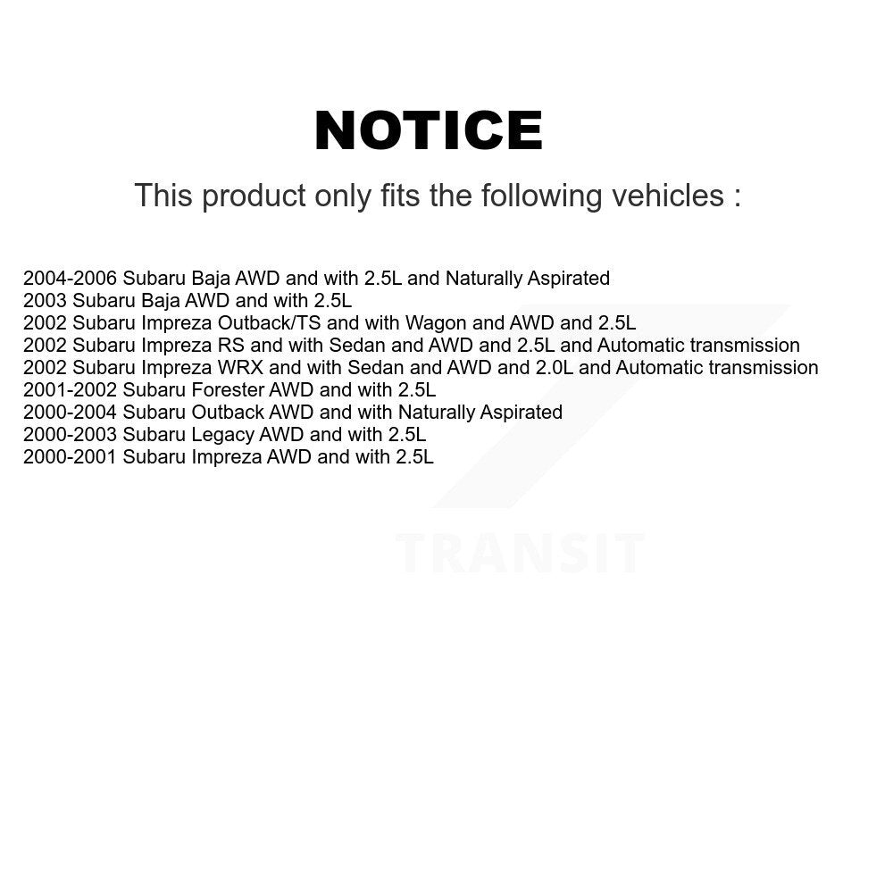 CV Axle Drive Shaft Front Kit For Subaru Impreza Outback Forester Legacy Baja