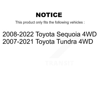 CV Axle Drive Shaft Complete Assembly Front Kit For Toyota Tundra Sequoia 4WD
