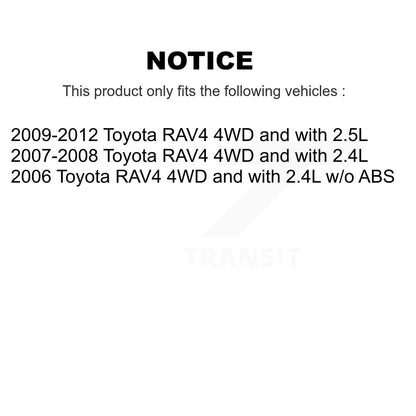 CV Axle Drive Shaft Complete Assembly Front Rear Kit For Toyota RAV4
