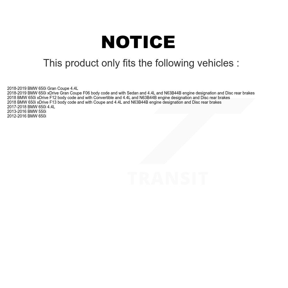 Ceramic Brake Pad Wear Sensor Front Rear Kit For BMW 650i xDrive Gran Coupe 550i