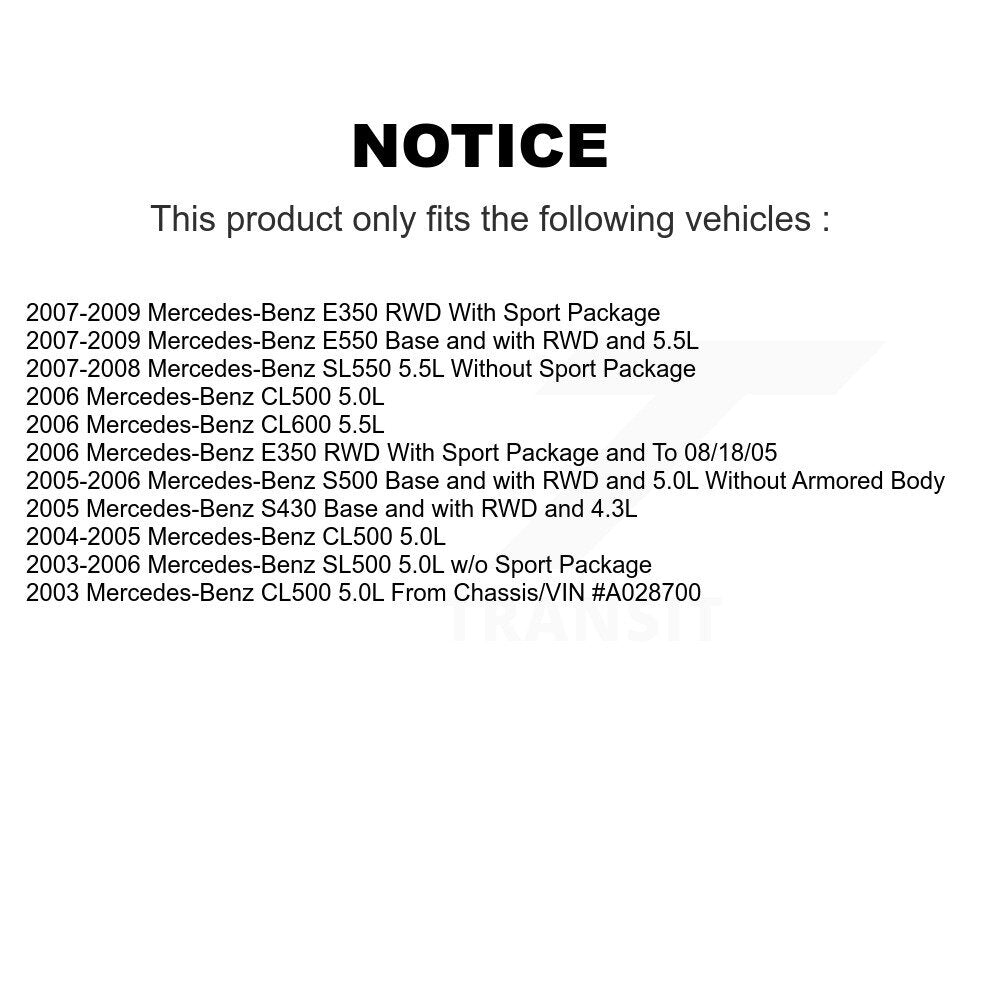 Ceramic Brake Pads Wear Sensor Front Rear Kit For Mercedes-Benz E350 SL500 SL550