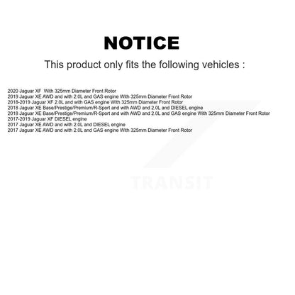 Ceramic Disc Brake Pads And Wear Sensors Front Rear Kit For Jaguar XE XF