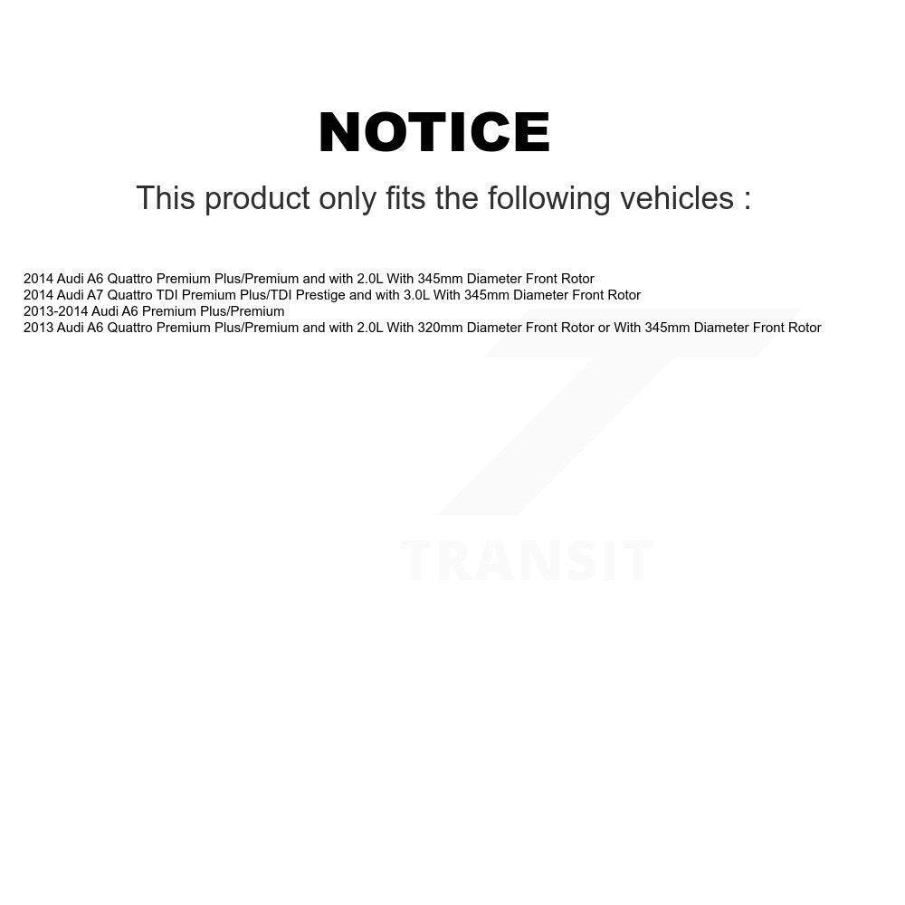 Ceramic Disc Brake Pads And Wear Sensors Front Rear Kit For Audi A6 Quattro