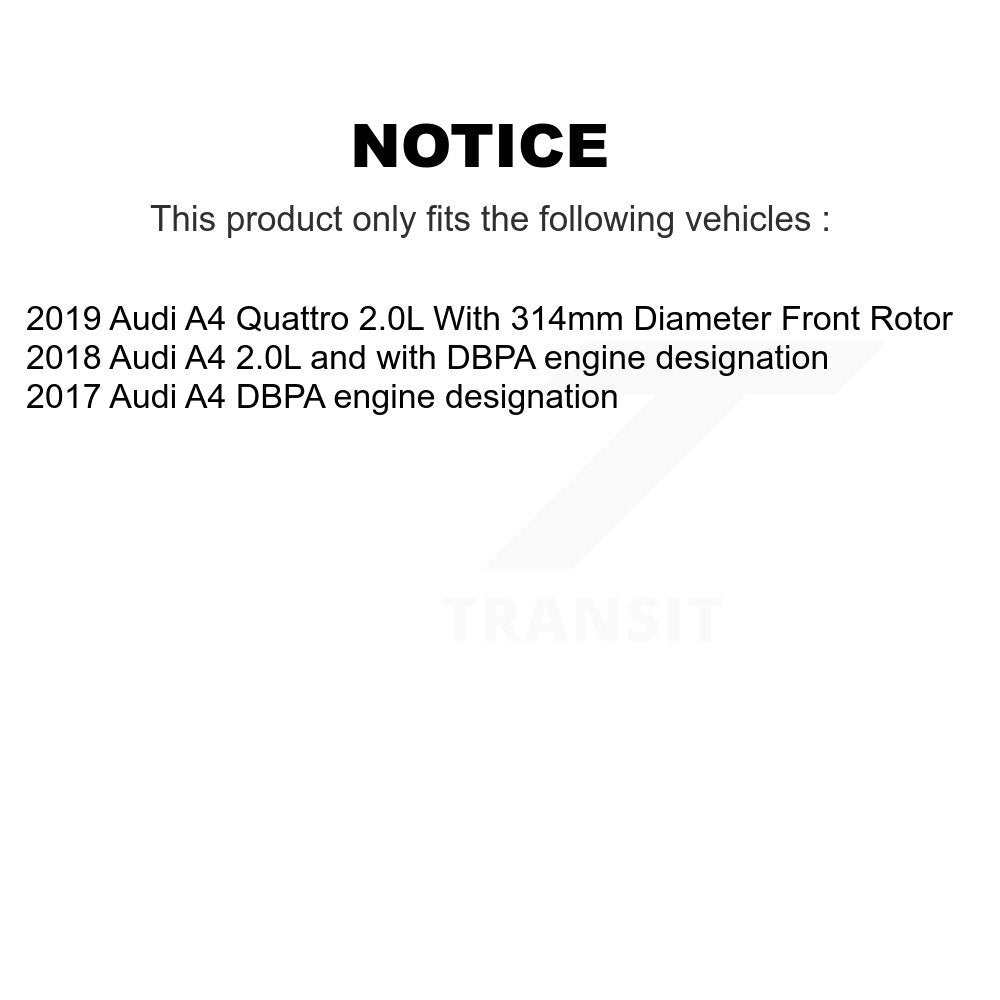 Ceramic Disc Brake Pads And Extra Wear Sensor Front Rear Kit For Audi A4 Quattro