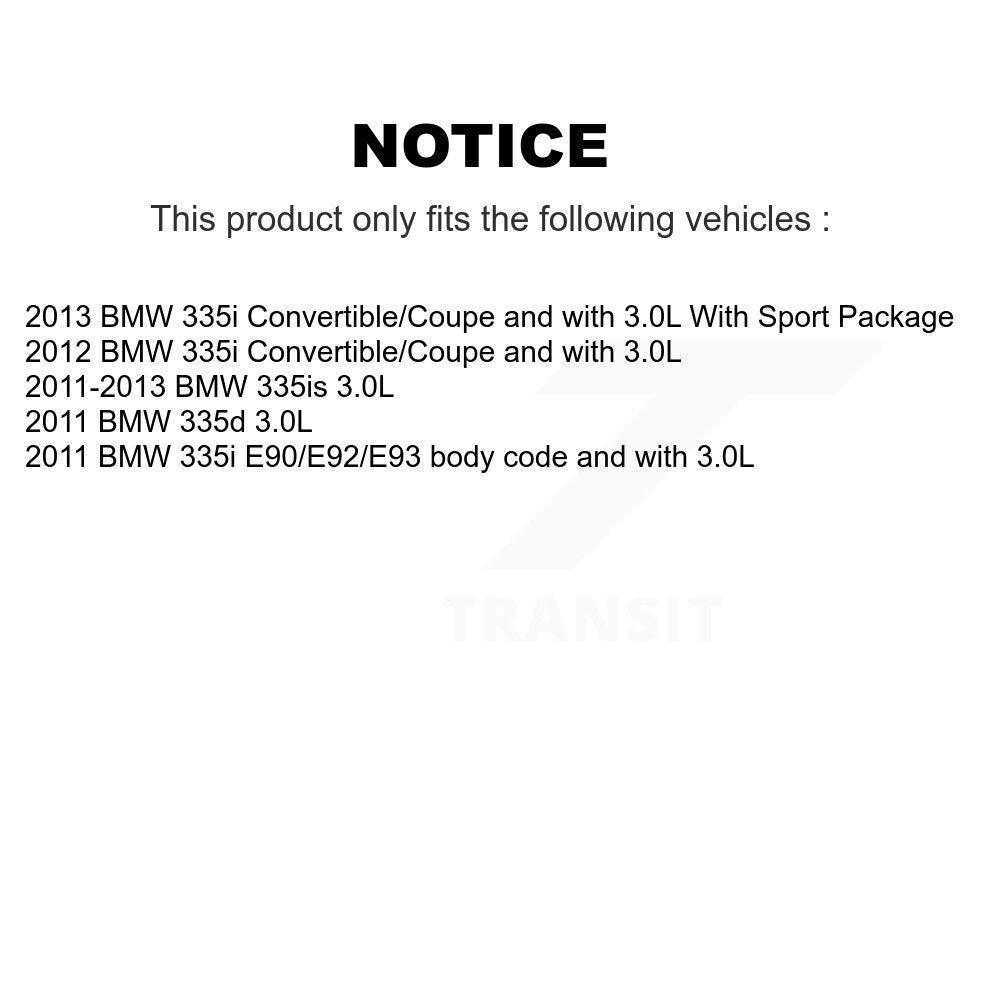 Ceramic Disc Brake Pads And Wear Sensors Front Rear Kit For BMW 335i 335is 335d