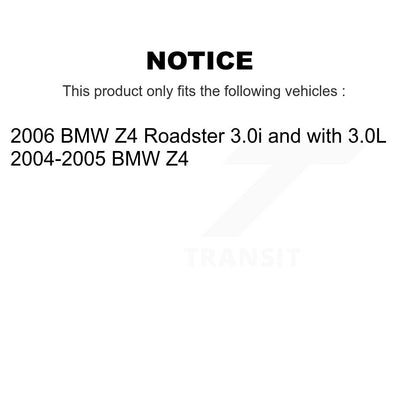 Ceramic Disc Brake Pads And Wear Sensors Front Rear Kit (5Pc) For BMW Z4