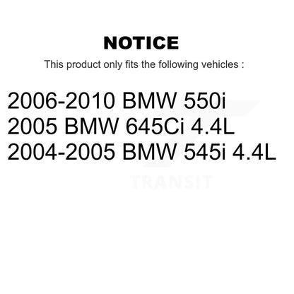 Ceramic Disc Brake Pads Wear Sensor Front Rear Kit (5Pc) For BMW 550i 545i 645Ci