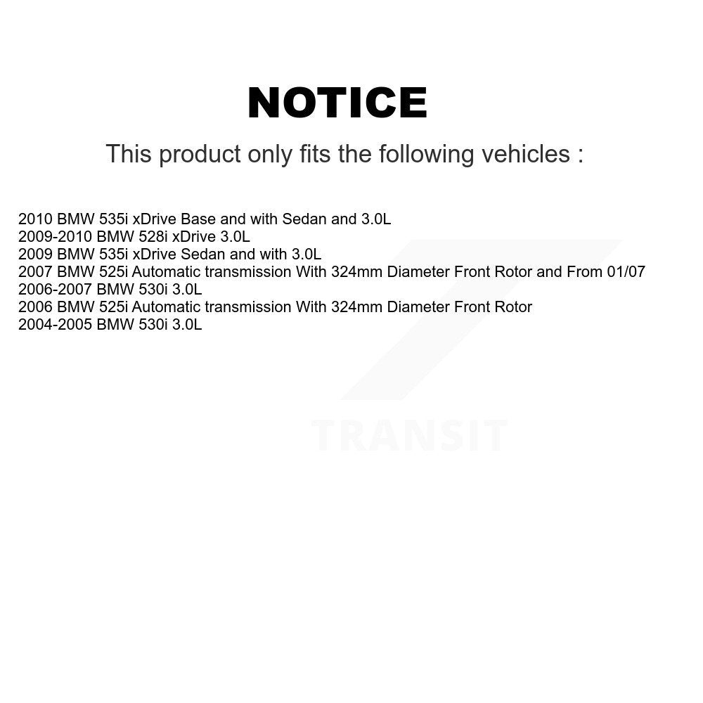 Ceramic Brake Pad Wear Sensor Front Rear Kit (7Pc) For BMW 530i 528i xDrive 525i