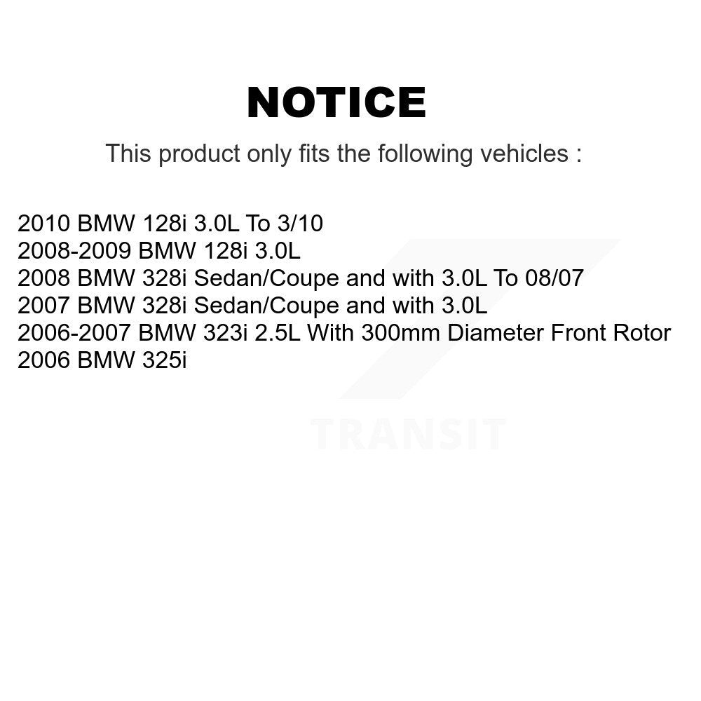 Ceramic Brake Pad & Wear Sensor Front Rear Kit (7Pc) For BMW 128i 328i 323i 325i