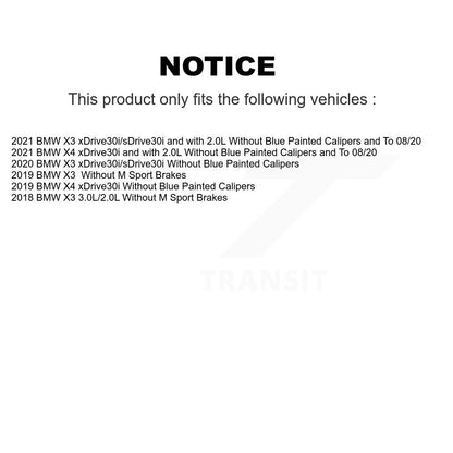 Ceramic Disc Brake Pads And Wear Sensors Front Kit For BMW X3 X4