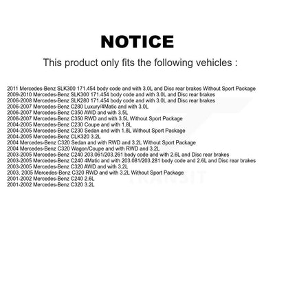Ceramic Brake Pads & Wear Sensor Front Kit For Mercedes-Benz C240 C230 C280 C320
