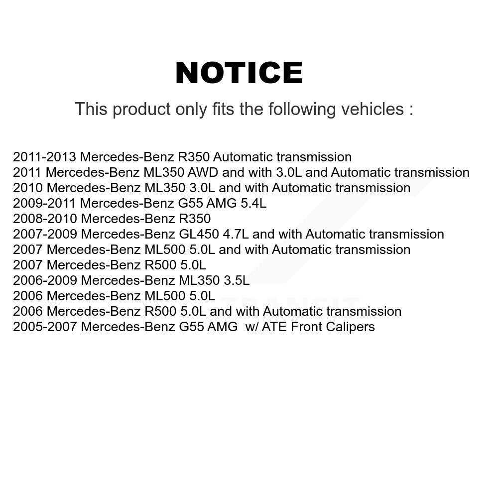 Ceramic Brake Pad Wear Sensor Front Kit For Mercedes-Benz ML350 R350 GL450 ML500