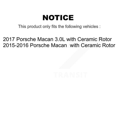 Ceramic Disc Brake Pads And Wear Sensor Pairs Front Kit For Porsche Macan