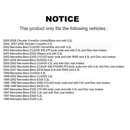 Ceramic Brake Pad And Wear Sensor Pair Front Kit For Mercedes-Benz E320 Chrysler
