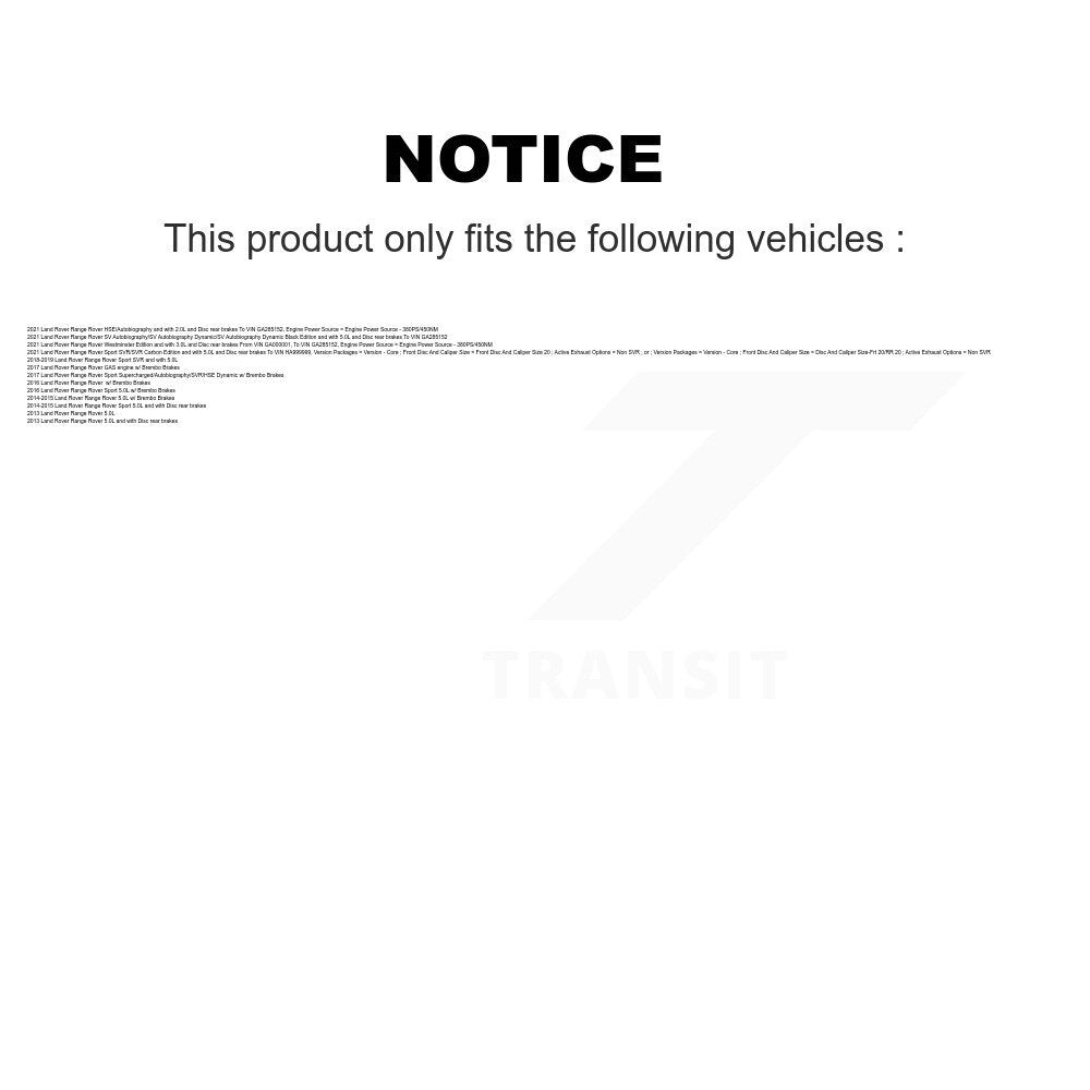 Ceramic Disc Brake Pad And Wear Sensor Pair Front Kit For Land Rover Range Sport