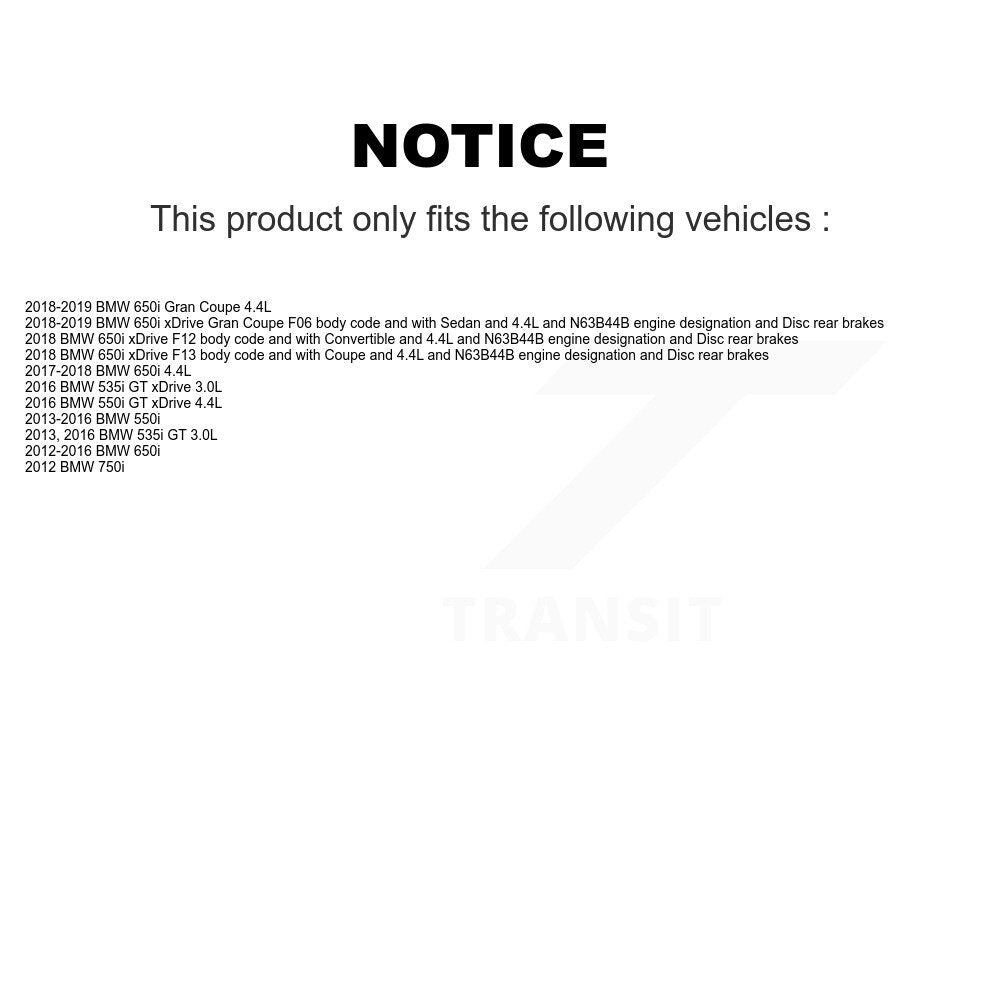 Ceramic Brake Pad Wear Sensor Pair Front Kit For BMW 650i xDrive Gran Coupe 550i