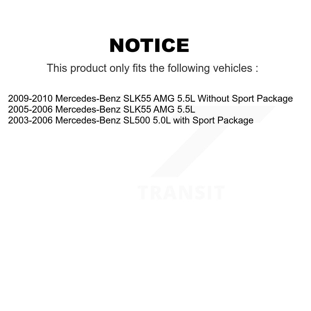 Ceramic Brake Pad & Wear Sensor Pair Front Kit For Mercedes-Benz SL500 SLK55 AMG