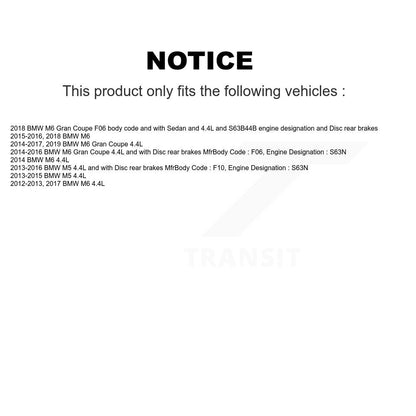 Ceramic Disc Brake Pads And Wear Sensors Rear Kit For BMW M5 M6 Gran Coupe