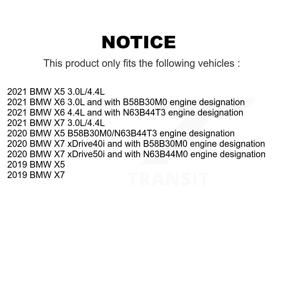 Ceramic Disc Brake Pads And Wear Sensors Rear Kit For BMW X5 X7 X6