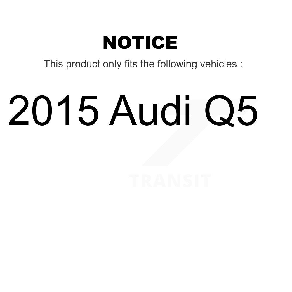 Ceramic Disc Brake Pads And Wear Sensors Rear Kit For 2015 Audi Q5