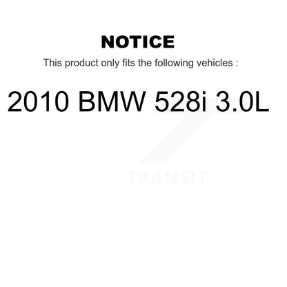 Ceramic Disc Brake Pads And Wear Sensors Rear Kit For 2010 BMW 528i 3.0L
