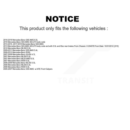 Ceramic Brake Pad Wear Sensor Rear Kit For Mercedes-Benz ML350 R350 G63 AMG R500