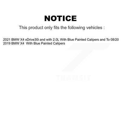 Ceramic Disc Brake Pads And Wear Sensors Rear Kit For BMW X4
