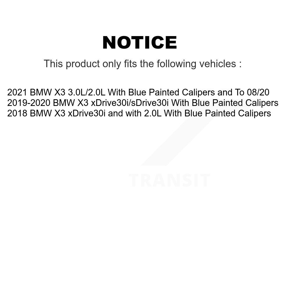 Ceramic Disc Brake Pads And Wear Sensors Rear Kit For BMW X3