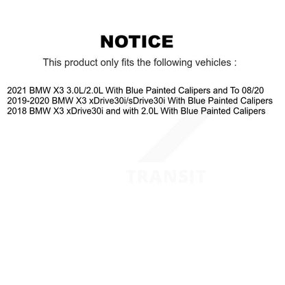 Ceramic Disc Brake Pads And Wear Sensors Rear Kit For BMW X3