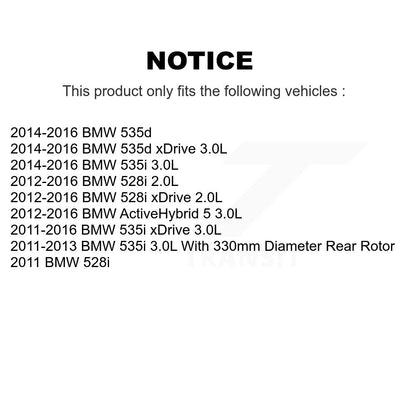Ceramic Disc Brake Pads And Wear Sensor Rear Kit For BMW 535i xDrive 528i 535d 5