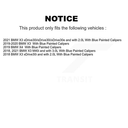 Ceramic Disc Brake Pads And Wear Sensors Front Kit For BMW X3 X4