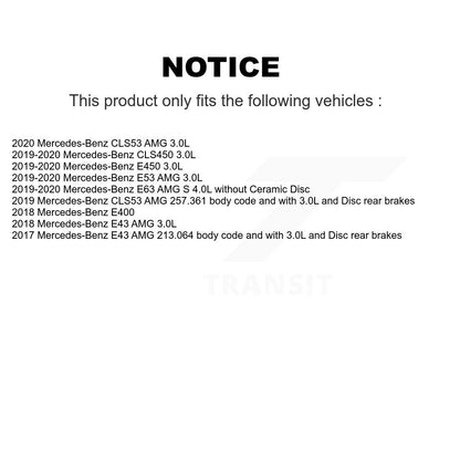 Ceramic Brake Pad Wear Sensor Rear Kit For Mercedes-Benz E400 E450 E53 AMG E43 S