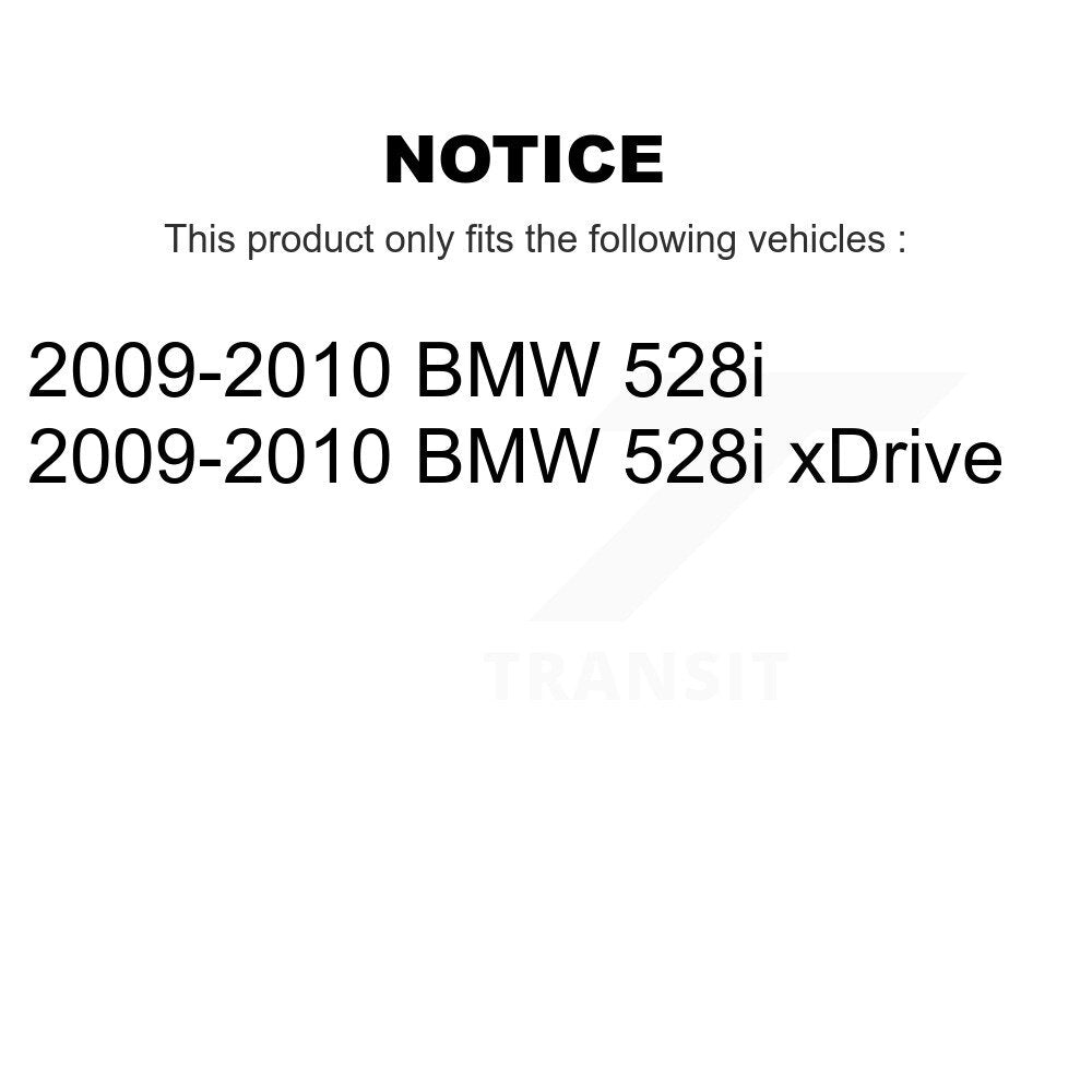 Ceramic Disc Brake Pads And Wear Sensors Rear Kit For 2009-2010 BMW 528i xDrive