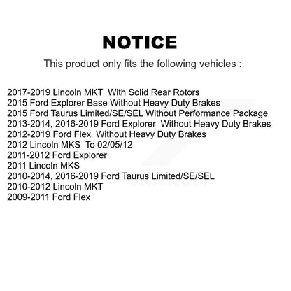 Ceramic Brake Pads Front Rear Kit For Ford Explorer Flex Taurus Lincoln MKT MKS