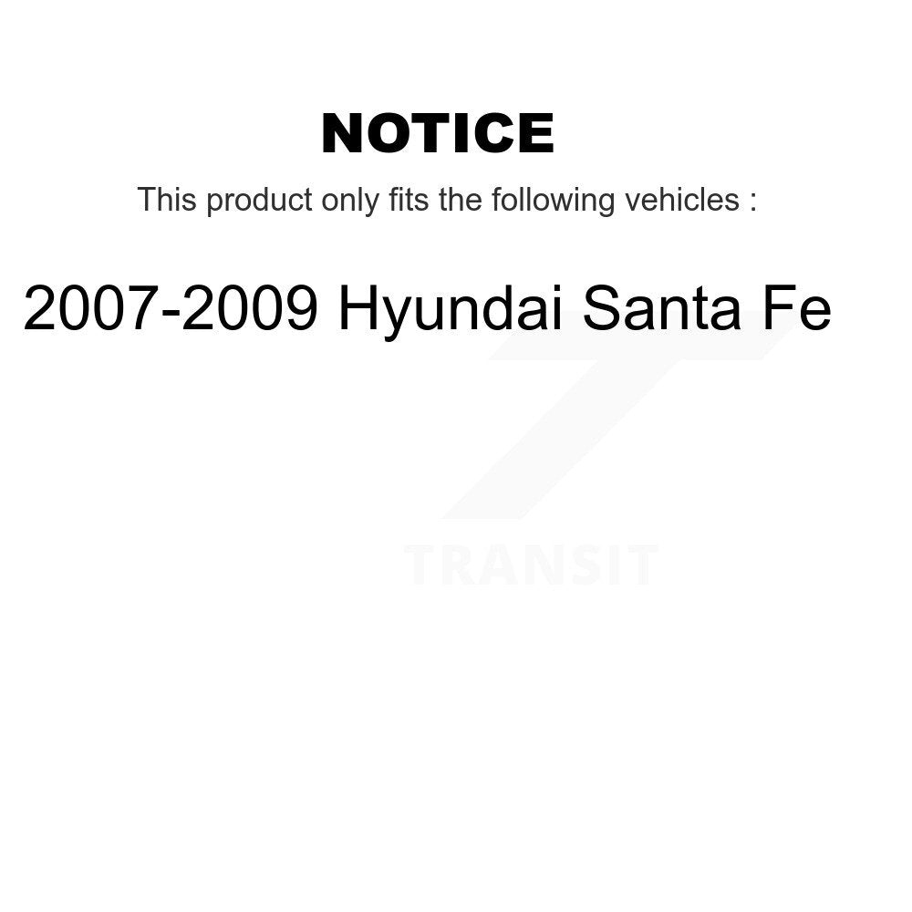 Ceramic Brake Pads Front Rear Kit For 2007-2009 Hyundai Santa Fe