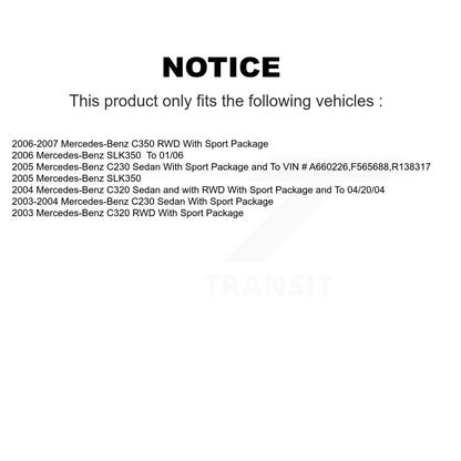 Ceramic Brake Pads Front Rear Kit For Mercedes-Benz C230 SLK350 C320 C350